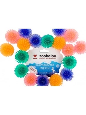Zoobaloo Мяч ежик-шуршик разноцветный 3,5 см, упаковка 25 шт, арт. 312 упаковка, 25 штук