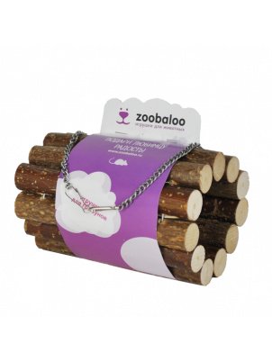Zoobaloo Тоннель для грызунов из орешника на цепи, 10х10х15см, арт.657 