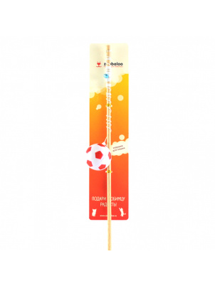 Zoobaloo Дразнилка Удочка футбольный мячик на палочке бамбук 1 м, арт. 132 