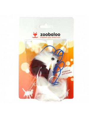 Zoobaloo Погремушка Меховая мышь на резинке 1 м, арт. 121 