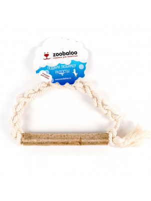 Zoobaloo Плетеное кольцо для собак из  каната и орешника 25 см, арт. 426