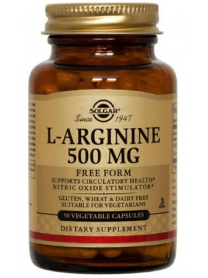 Солгар L-Аргинин 500 мг 50 капс