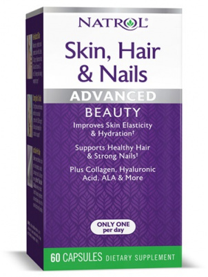 Natrol Skin Hair Nails with Lutein 60cap