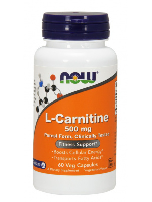 NOW  L-Carnitine 500mg 60 cap 60 капсул