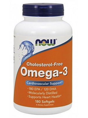 NOW  Omega-3 1000 mg 180 softgels 180 гелевых капсул