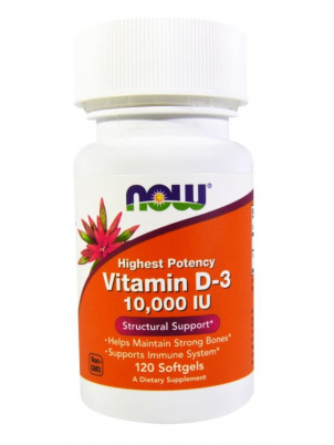 NOW  Vitamin D-3 10000 120 cap 120 капс.