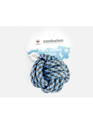 Zoobaloo Мяч Кулак обезьяны из цветного каната 10 см, арт. 4370 