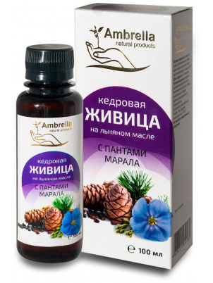 Ambrella Живица кедровая на льняном масле с пантами марала 100 мл 100 мл
