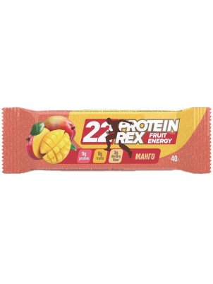 ProteinRex Протеиновый батончик 22%  Fruit Energy 40g  Манго 40 г