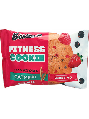 Bombbar Овсяное печенье Fitness Cookie 40g Ягодный микс