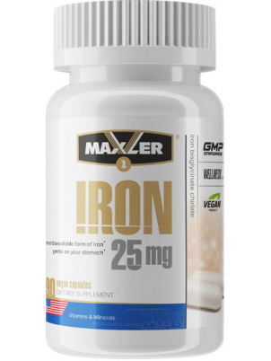Maxler Iron 25 mg  90 cap 90 капс
