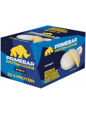 Prime Kraft Протеиновое печенье Primebar, кокос в протеиновой глазури 8шт х 55г 8 шт