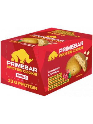Prime Kraft Протеиновое печенье Primebar, клюква-овес 8шт х 55г