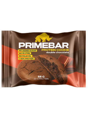 Prime Kraft Протеиновое печенье Primebar, двойной шоколад  55г
