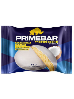 Prime Kraft Протеиновое печенье Primebar, кокос в протеиновой глазури 55г 55 г