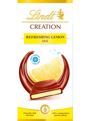 LINDT Creation молчный шоколад с лимоном 150г