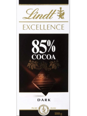 LINDT Excellence горький шоколад 85% какао 100г