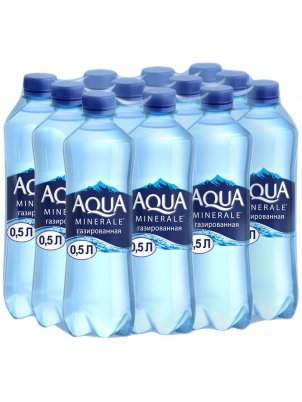 Aqua Minerale Вода газированная, питьевая 12шт х 500мл 12 шт