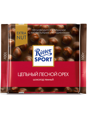 Ritter Sport Шоколад темный с цельным лесным орехом 100 г 100 г