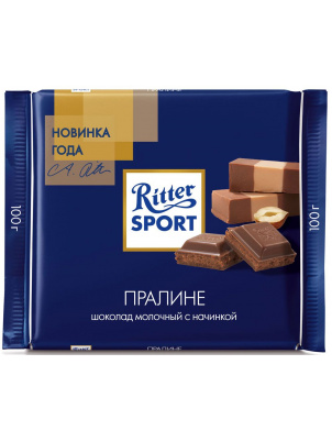 Ritter Sport Шоколад молочный с начинкой Пралине 100 г 100 г